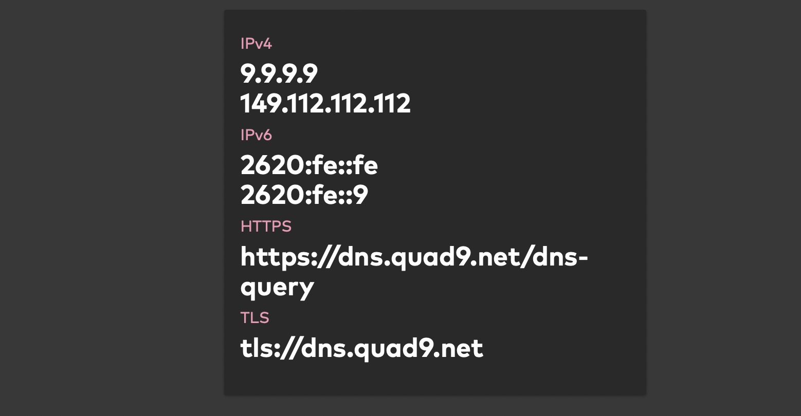 IBM Quad9 - 9.9.9.9
